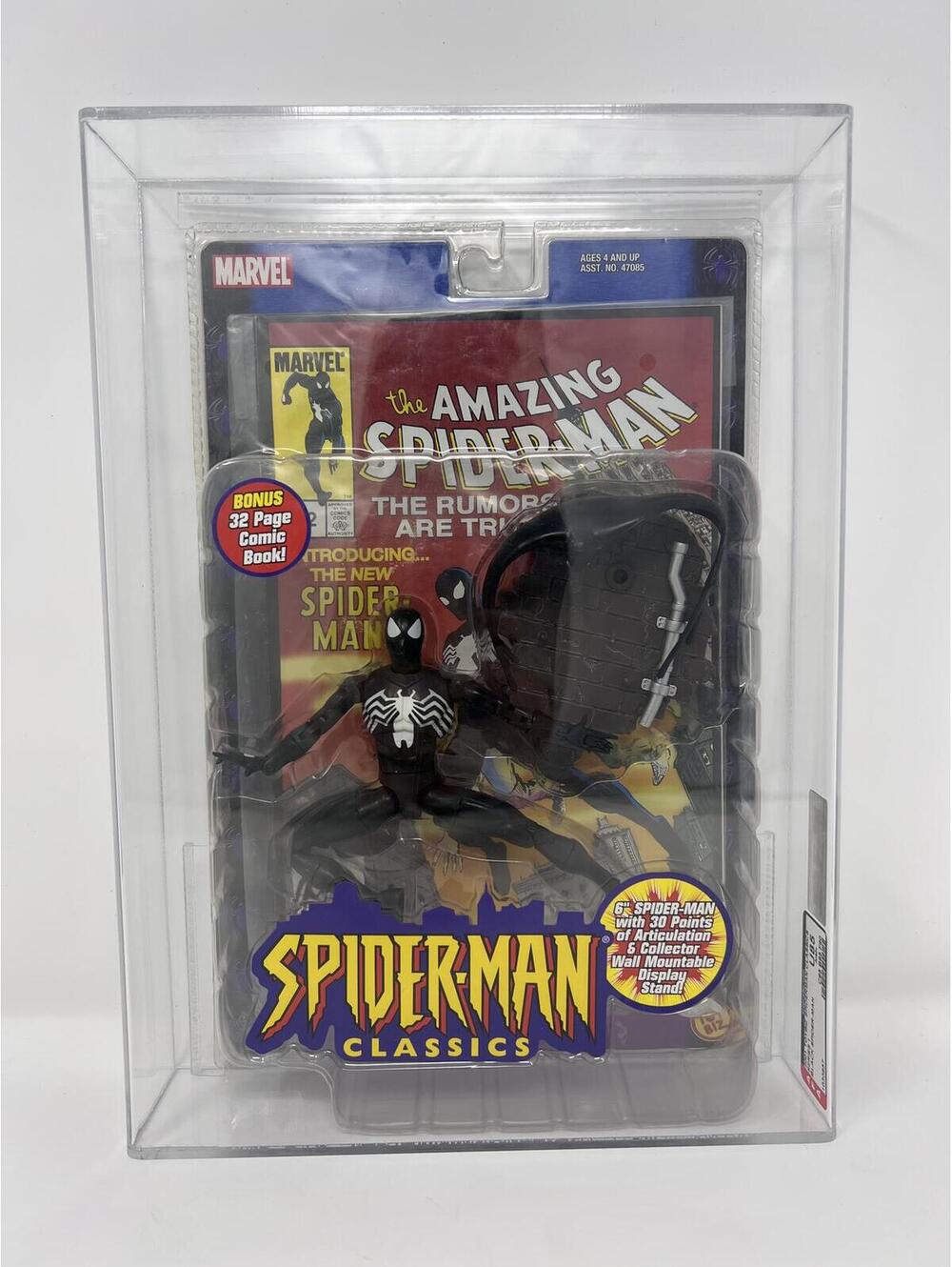 Black Spider-Man AFA U85 NM+ ToyBiz Classics Marvel Legends